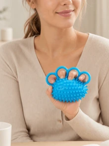 Grip Strength Ball, Home And Office Stress Relief Finger And Grip Strength Training Ball, Finger And Palm Strength Trainer, Suitable For Gym Workout, High Elasticity Anti-Slip, Portable And Ready For Use - A - View 8