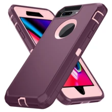 Military-Grade Shockproof Heavy-Duty Full-Body Protective Phone Case, Anti-Scratch Durable 3-In-1 Protective Cover For IPhone, Galaxy, HONOR And Other Smartphones Birthday Gift - Wine Red Powder - View 27
