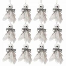 12 Pcs Halloween Ghost Decorations Spooky Ghost Hanging Ornaments - White - View 6