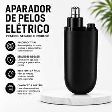 Nose, Ear, And Face Hair Trimmer/Epilator - Portable, Rechargeable Electric - Black - View 1