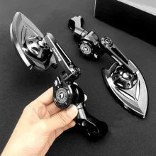 Rocket-Shaped Rearview Mirror, High-Definition Anti-Glare Universal Rearview Mirror, Motorcycle/Electric Scooter Rearview Mirror, With Mirror Mount, Adjustable Rearview Mirror, Aluminum Alloy Rearview Mirror, Suitable For Electric Motorcycles, Motorcycles, Rearview Mirror Replacement - A - View 9