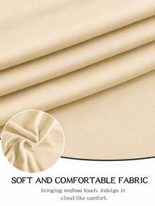 1pc Curved Armrest Chair Cover, High Elasticity Solid Color Polyester Fiber All-Season Chair Slipcover - Light Yellow - View 7