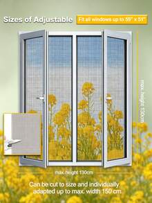 Magnetic Window Screen, Adjustable DIY Window, Innovative Magnetic Fasteners, Fine Fiberglass Mesh, Window Screen Magnets, Home Window Mosquito Screen - Multicolor 2 - View 6