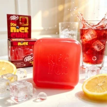 1pc Realistic Jelly Transparent Cube Squishy Toy, TPR Soft Rubber Material, Q-Bounce Watery Stress Relief Toy - Multicolor - View 6