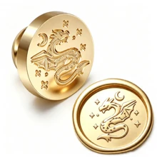 1pc Snowflake/Moon/Fox/Dragon/Happy Birthday/Crane/Leopard Brass Wax Seal Stamp Head (Handle Not Included) Suitable For Wedding Party Invitation Envelopes Cards Gift Packaging - Single Piece - View 25
