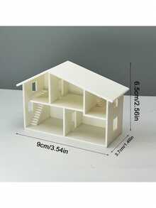 Miniature Dollhouse, Mini Model House Frame, Fun Decoratable Tiny Room (Decorations Not Included) DIY Garden Decoration - A - View 3