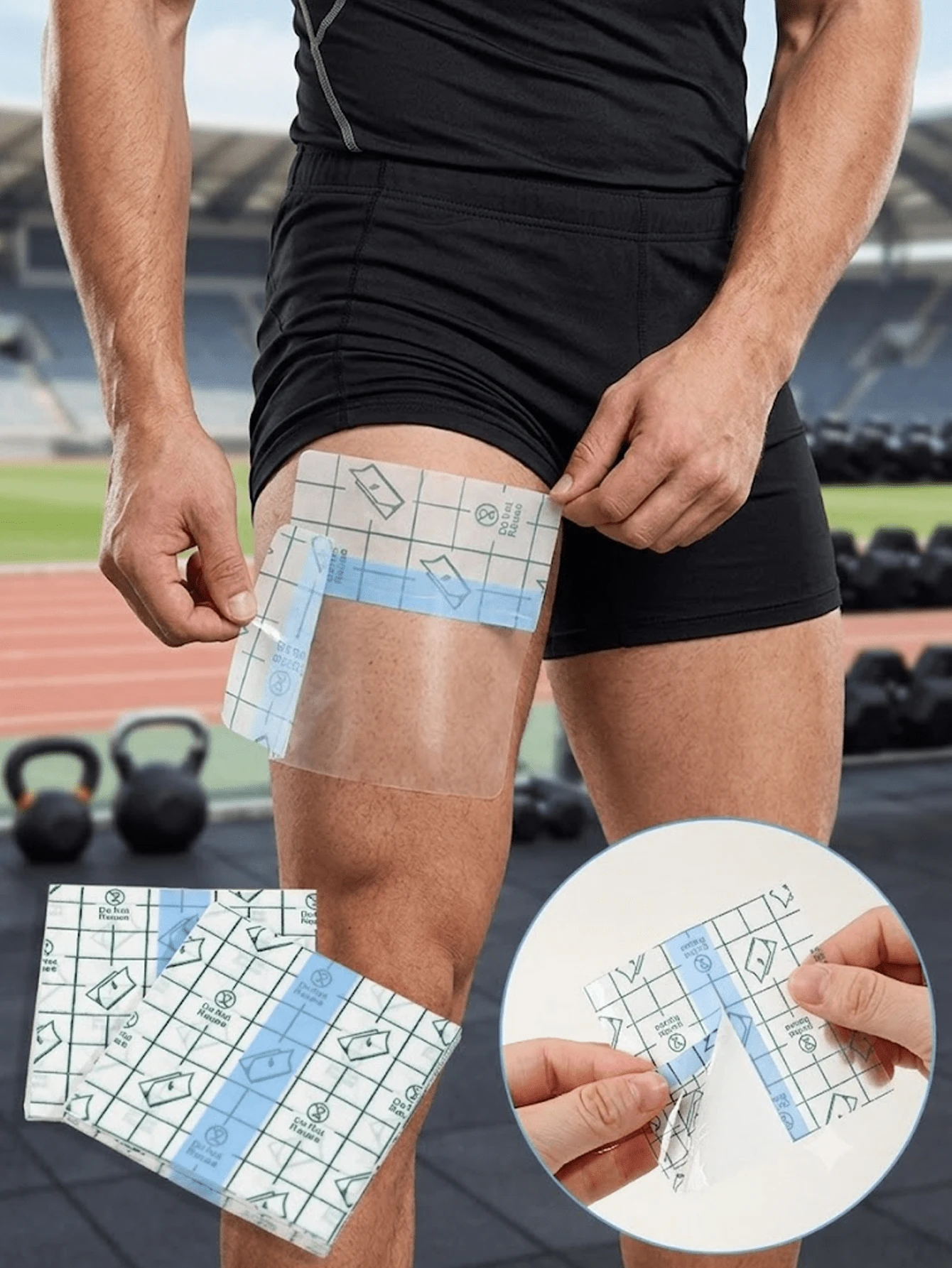 Invisible Anti-Chafing Thigh Pads Self-Adhesive Friction Protection Tape Unisex Thigh Guard Patch For Inner Thigh - Multicolor - View 1
