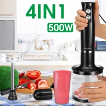 SOKANY 4-In-1 Multifunction Electric Mixer, 500W High Power, 2-Speed Control, Detachable Base, Suitable For Beating Eggs, Mixing Meat, Making Baby Food And Juicing, Ideal For Home And Hotel Use - Black - View 4