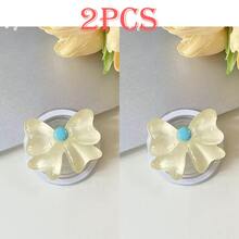 1件/2件可愛蝴蝶結可伸縮創意手機氣墊支架，背膠可折疊慵懶桌面花朵可愛支架，適合、Android手機，完美手機禮物，萬聖節禮物、聖誕禮物、生日禮物，送給家人朋友的禮物，推拉式手機支架，手機配件 - 水晶蝴蝶結-磁吸款 - 查看 10