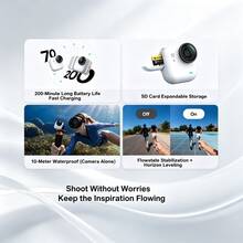 Insta360 Cámara de acción profesional GO Ultra: estabilización de imagen estable, video HDR nítido, resistencia al agua de 10 metros, datos deportivos sincronizados, adaptación a múltiples escenas, compatibilidad con accesorios, blanco dinámico. 100% nuevo, solo activado. - Blanco inteligente - Ver 7