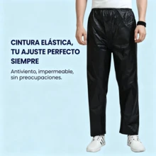 Waterproof Unisex Cycling Set (Includes Pants), Reflective Waterproof, Adjustable Waterproof - Black - Clothing + Pants - View 5