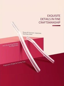 12/6/3/1件專業美容修容組，多功能去角質刮痧工具，手動面部除毛刮鬍刀，男女通用眉毛修剪器，無甲醛塑膠，免電池 - 彩色 - 查看 3