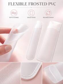 S+L 啞光化妝刷保護套，可重複使用 PVC 化妝刷套，1/2/5/7/10/14 組，適用於旅行、手提包和化妝包收納 - 彩色 - 查看 10