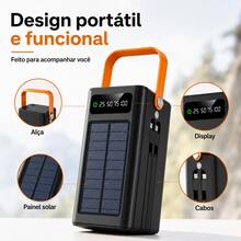 Power Bank de 50000mah Solar Turbo Carga Rápida Portátil Grande c Tela Digital - cor - Visão 11