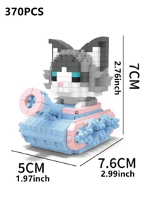 Cartoon niedliche Haustiere Hund Husky 372 Stücke/Golden Retriever 358 Stücke/Bulldogge 368 Stücke/Haustier Katze orangefarbene Katze 356 Stücke/Ragdoll Katze 370 Stücke/Kuh Katze 356 Stücke kreative DIY Bauklötze Modell Schreibtisch Dekoration Geburtstagsgeschenk Weihnachtsgeschenk - Verschiedenfarbig - Übersicht 9