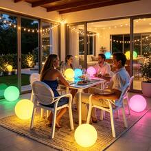 1pc LED Glowing Pool Balloon, 16 Color Remote Control Inflatable Beach Ball, Glowing Water Ball, Summer Pool Party Outdoor Entertainment Decoration, Creative Night Light, Inflatable Decoration Suitable For Beach, Lawn, Yard - Water Balloon - View 3