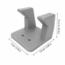 1pc Compact No-Drill Self-Adhesive Space-Saving Rust-Resistant Plastic Wall-Mounted Hammer Holder, Vertical Tool Storage Rack Organizer For Garage Workshop Workbench - A - View 6