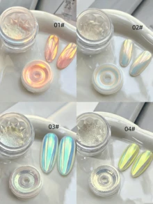 0.3g/片 美甲月光珍珠粉 天空鏡月光粉 仙女極光粉 冰透魔鏡偏光粉「天空之境系列」 - 彩色 - 查看 5