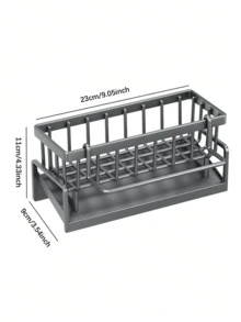 1pc Kitchen Sink Organizer Rack With Towel Bar And Automatic Drainage Tray, Can Hold Sponges, Cloths, Brushes, Scrubbers, Etc., Made Of Rust-Proof Carbon Steel, Ideal For Kitchen Sink Storage, Also Suitable For Bathroom Toiletries - Multicolor - View 11