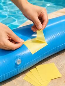 50pcs/20pcs/10pcs/5pcs/1pc Yellow Self-Adhesive Inflatable Repair Patch, 7cm Square Waterproof Leak Repair Patch, Suitable For Swimming Pools, Pool Floats, Inflatable Mattresses, Inflatable Boats And Swim Rings - A - View 3
