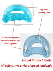 1 pieza Sofá inflable de agua, estilo minimalista de unicolor, con portavasos, diseño de asa, material de PVC, piscina, fiesta temática de playa, estilo vacacional - Sofá en forma de U de color liso - Ver 10