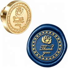 1pc Snowflake/Moon/Fox/Dragon/Happy Birthday/Crane/Leopard Brass Wax Seal Stamp Head (Handle Not Included) Suitable For Wedding Party Invitation Envelopes Cards Gift Packaging - Single Piece - View 11