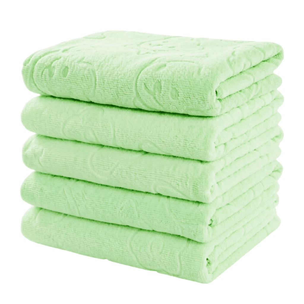 Wash Cloths 6/12/24 Pack, Super Soft & Skin Friendly Face Towel For Sensitive Skin, Reusable Washable Makeup Remover Cloth, Easy To RinseFacial Cleaning Cloth - Green - View 1