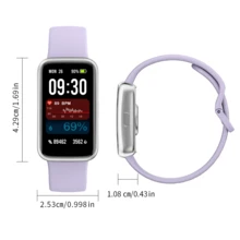 PANDA IDB05 Full Touch Smart Watch, Supports Multi-Language, Bluetooth Calling, SMS Notification, Pedometer, Music Control, Remote Camera, Alarm, Flashlight And More Multifunction Smart Watch, 3ATM Waterproof For Swimming, Supports 100 Sports Types, Compatible With Android/IOS Phones - Purple - View 3