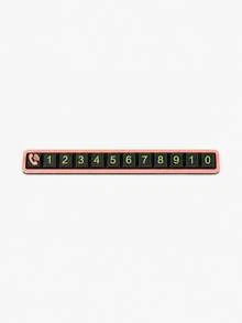 Hidden Privacy Design Car Temporary Parking Phone Number Holder, Night Fluorescent Luminous Digit Car Dash Park Contact Sign, Easy Assembly Reusable Number Stickers, Non-Slip Base No Residue Glue Car Interior Parking Accessory - A - View 12