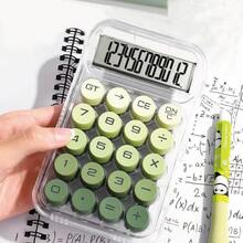 Colorful Gradient Calculator, 12-Digit Large Screen, Cute Mechanical Buttons, Suitable For School, Office And Home Finance - Fern Mist - View 9