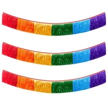1pc/2pcs/3pcs/4pcs/5pcs/6pcs Rainbow Fringe Garland Banner Metallic Foil Tinsel Hanging Decoration Colorful Party Streamer For Birthday Party Pride Decorations Carnival Wedding Babyshower Photo Backdrop Indoor Outdoor Decor - View 11