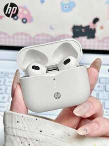 HP-H23ASE Earbud Bluetooth Nirkabel Semi-In-Ear, Bluetooth 6.0 Pengisian Daya Tipe-C, Peredam Kebisingan Panggilan, Ringkas dan Portabel, Nyaman Dipakai, Cocok untuk Olahraga dan Lari, Kompatibel dengan Ponsel/Tablet/Laptop, Apple White - View 2