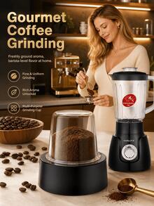 SOKANY Alat Pembuat Jus Multifungsi, Blender, Penggiling, Penggiling Daging, Dengan Gelas Penggiling, Multifungsi, Pisau Stainless Steel, Pembuatan Jus Cepat, Penggilingan Daging, Pembuatan Jus, Penggilingan Kopi, Kapasitas Besar 1,6L, 2 Kecepatan yang Dapat Diatur, Mudah Dibersihkan dan Disimpan, Cocok untuk Penggunaan di Rumah. - Hitam - View 12