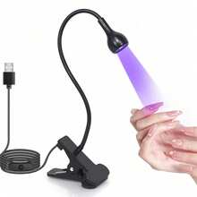 UV LED 鵝頸式美甲燈，360°可靈活調整燈頭，防暗化，30秒快速固化，插電即用便攜式，適用於居家、美甲沙龍與旅行，適合初學者、美甲師、美容系學生的完美禮物，情人節、母親節 - 彩色 - 查看 12