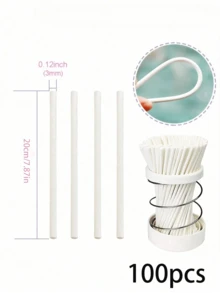 100 piezas Palitos de piruleta de acrílico, palitos transparentes para piruletas de pastel y caramelos, agitadores de cóctel reutilizables, adecuados para bodas, Navidad, cumpleaños, decoración de pasteles, chocolate, galletas, postres DIY - Multicolor - Ver 15