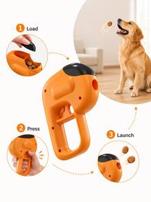 Dog Treat Launcher Toy, Portable Pet Treat Dispenser, Interactive Dog Training Game, Fun Reward Dispenser For Home Backyard And Daily Play - Multicolor - View 3