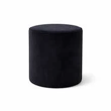 Puff Narciso Cilindro Live Banqueta Multiuso Para Sala e Quarto Pés Antiderrapantes Veludo Premium - Preto - Preto - Visão 6