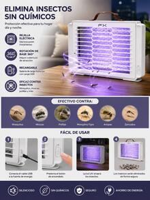 Electric Mosquito Killer Lamp Fly Repellent LED Light USB Rechargeable - A - View 3