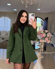 Women Coats - Green - View 1