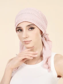 1 Stück Stück Chemotherapie-Kopfbedeckung für Frauen, vorgebundener Kopftuch-Kopfschutz, weiche dehnbare Chemotherapie-Mütze, geeignet für Haarschutz - Verschiedenfarbig - Übersicht 13