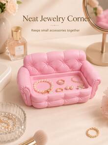 Khay đựng trang sức hình sofa nhỏ - lưu trữ bàn trang điểm hoàn hảo cho bông tai, dây chuyền, v.v. - khay để chìa khóa lối vào: tiện lợi để đặt chìa khóa và thẻ ra vào khi vào nhà - trang trí bàn làm việc: phù hợp cho bàn văn phòng - Một kích thước phù hợp với tất cả - Xem 4