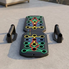 Papan Push-Up, Peralatan Kebugaran Rumah Multifungsi, Palang Push-Up, Alat Latihan Otot Dada, Alat Latihan Kekuatan untuk Pria dan Wanita - MultiWarna - View 3