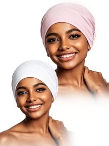 YPGVUO 7Pcs Ruched Stretch Hijab Inner Cap Set, Soft Elastic Undercap For Daily Prayer & Hair Cover, Birthday Holiday Gift For Women - Multicolor - View 5