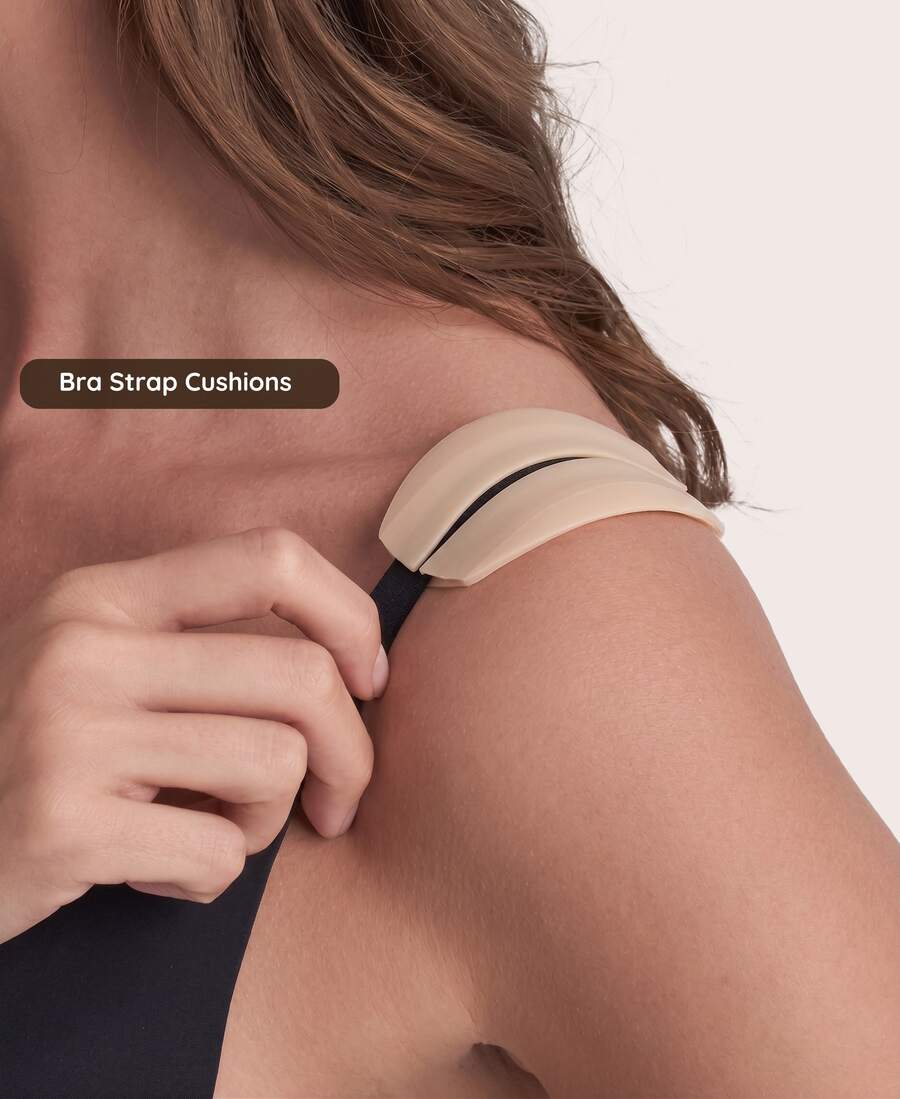 Lignisse Soft Comfort Silicone Anti-Slip Shoulder Strap Pads , Seamless Pressure-Relief Invisible Bra Strap Stabilizers, Women Underwear Accessories - Multicolor - View 1