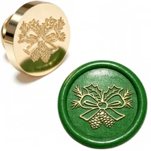 BAOFALI 1pc 25mm Phoenix/Bee/Bird/Mushroom/Flower/Wing/Bow Detachable Round Brass Stamp Head (No Handle), Suitable For Decoration, Greeting Cards, Envelopes, Wine Bottle Packaging, Notebooks, Perfume Bottles - Wax Stamp Head - View 12
