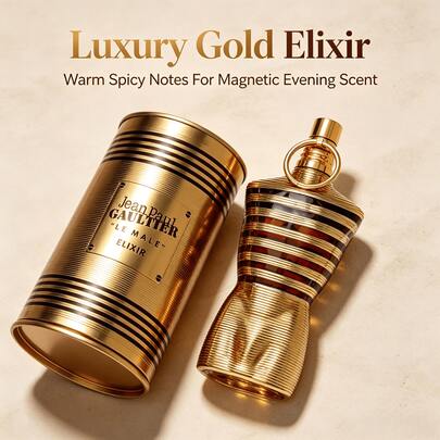 Jean Paul Gaultier Le Male Elixir Parfum -Long Lasting Woody Aromatic Cologne For Men With Lavender, Tonka Bean & Warm Amber - Luxury Elixir Parfum Long Lasting Fragrance Is Very Suitable As A Gift Fragrance And More Suitable For Use On Evening Dates