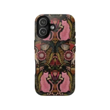 植物貓咪手機殼 粉色豹紋叢林圖案 相容 iPhone 17 Pro Max 16e 15 Pro 14 Plus 13 12 11 - 彩色 - 查看 5