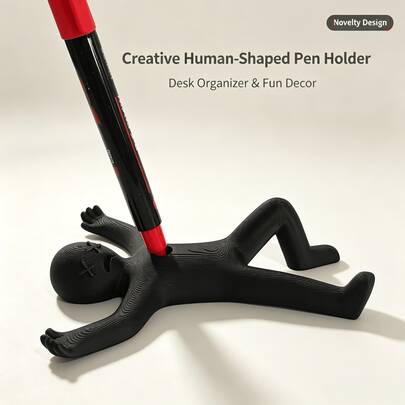 Creative Stick Figure Design Pen Holder, Compatible With Multiple Types Of Pens, Suitable For Office, Study Room Desktop Stationery Storage Pen Rack Pen Holder, New Pen Storage Method, Perfect Gift For Friends And Colleagues