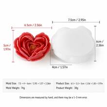 1pc Heart Flower Silicone Candle Mold Decorative Ornament Resin Diffuser Stone - Heart Flower Silicone Mold - View 14