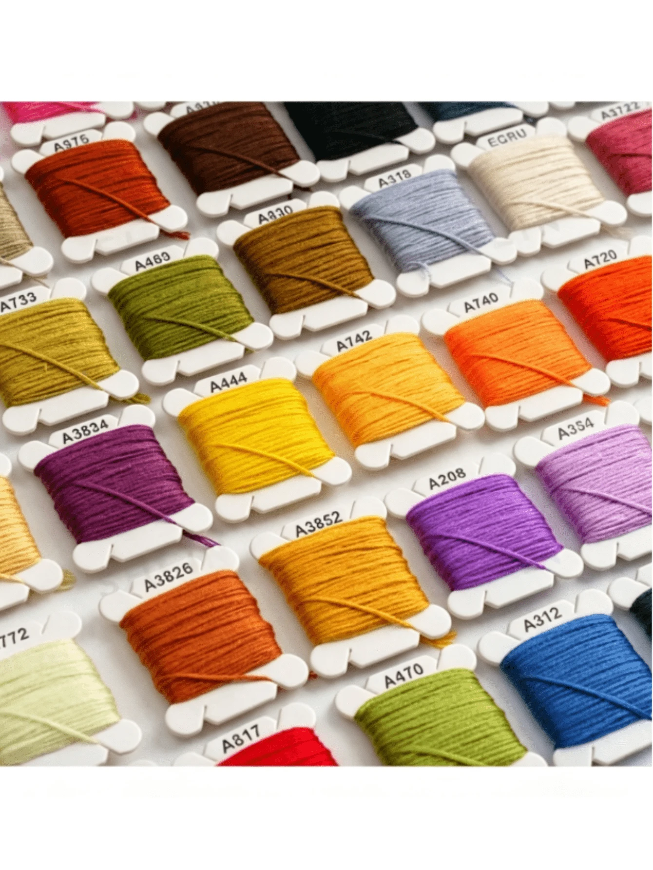 50 Color Embroidery Floss, Colored Cross Stitch Floss, Embroidery Floss Set, Embroidery Starter Kit DIY Crafts - A - View 1
